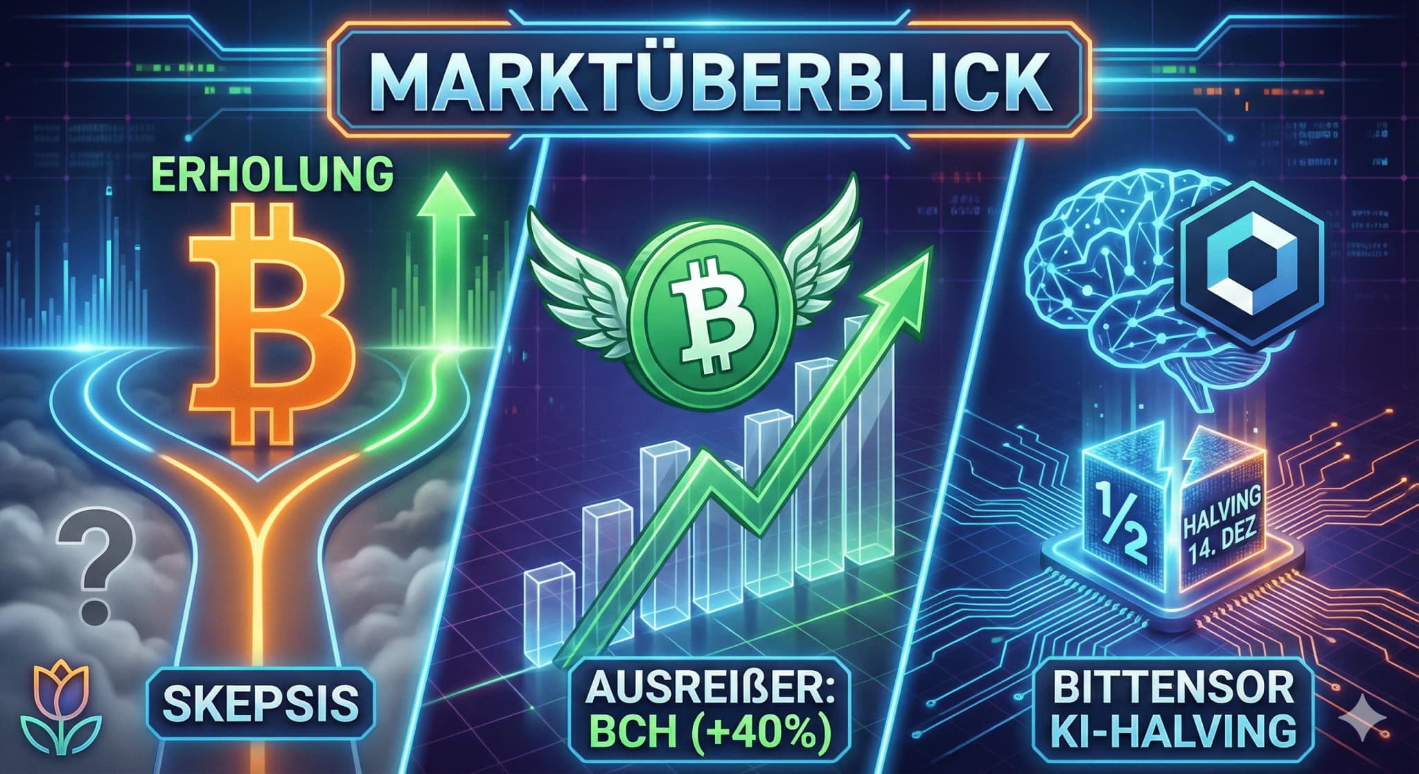 Bitcoin, Bitcoin Cash und Bittensor: Die wichtigsten Marktimpulse zum Wochenauftakt