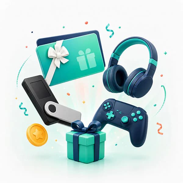 Echte Preise, Gutscheine und Krypto-Goodies