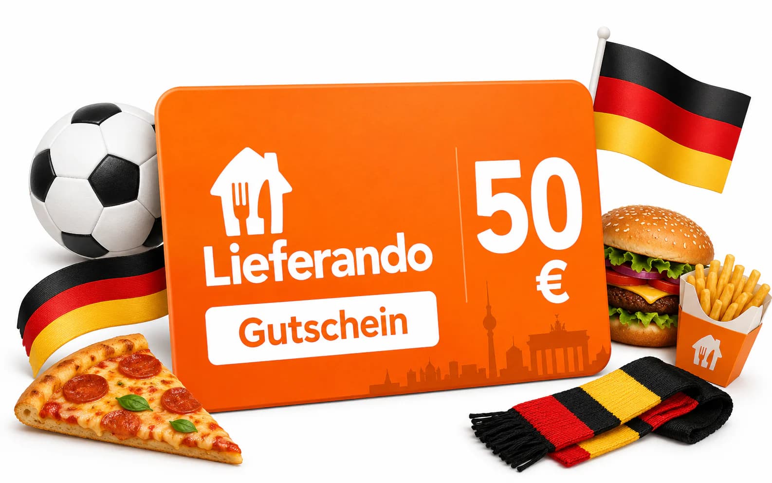 Lieferando Gutschein für deinen Fußballabend