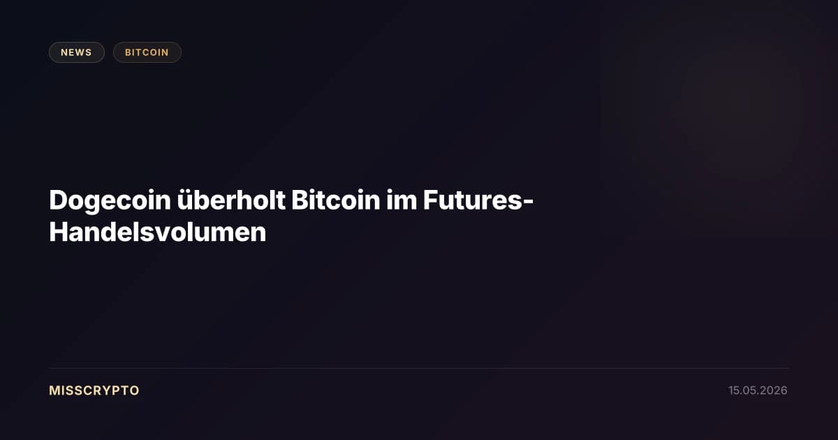 Dogecoin überholt Bitcoin im Futures-Handelsvolumen