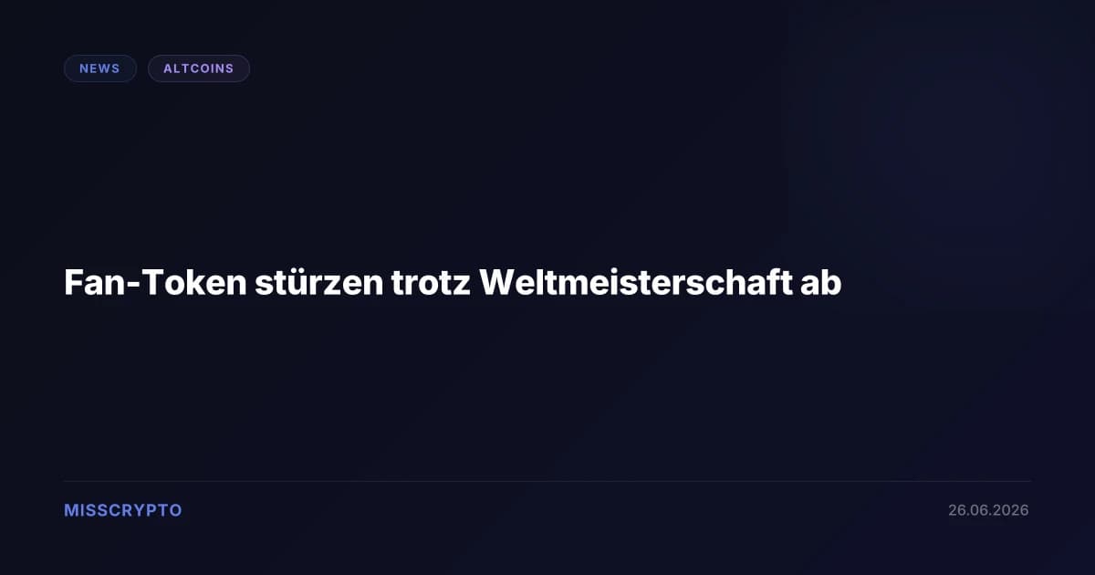 Fan-Token stürzen trotz Weltmeisterschaft ab