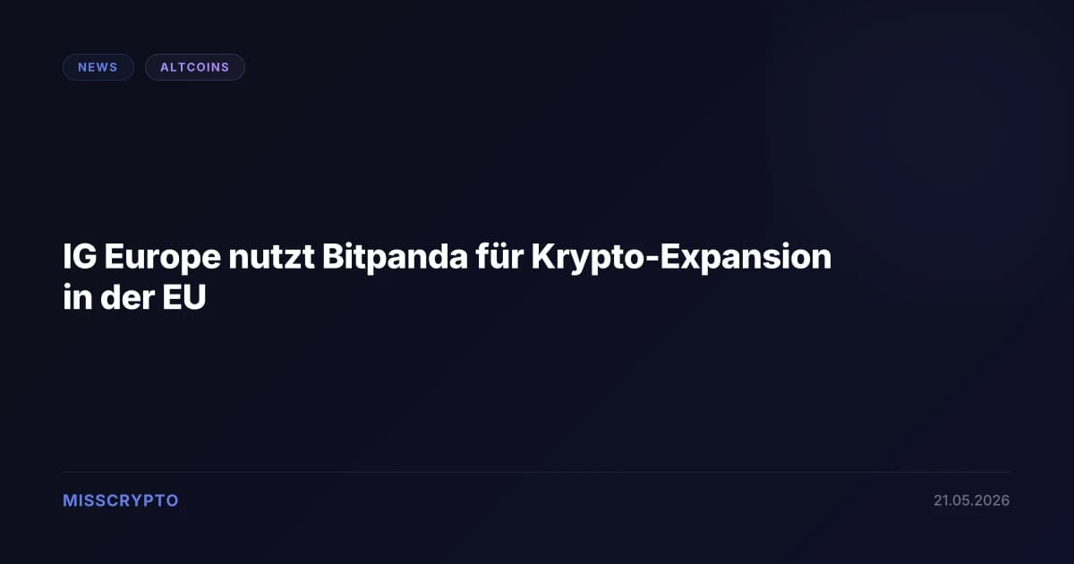 IG Europe nutzt Bitpanda für Krypto-Expansion in der EU
