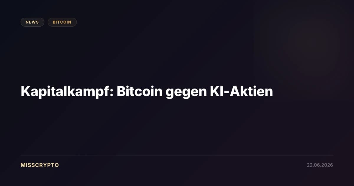 Kapitalkampf: Bitcoin gegen KI-Aktien