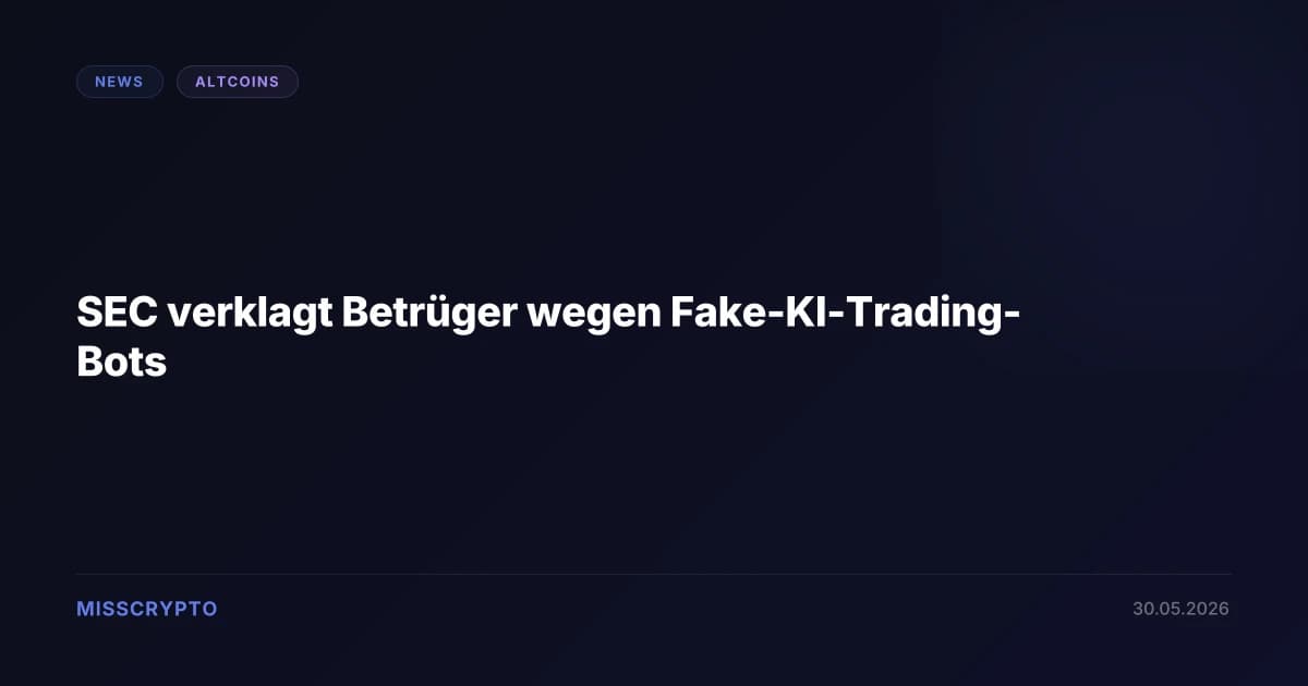 SEC verklagt Betrüger wegen Fake-KI-Trading-Bots