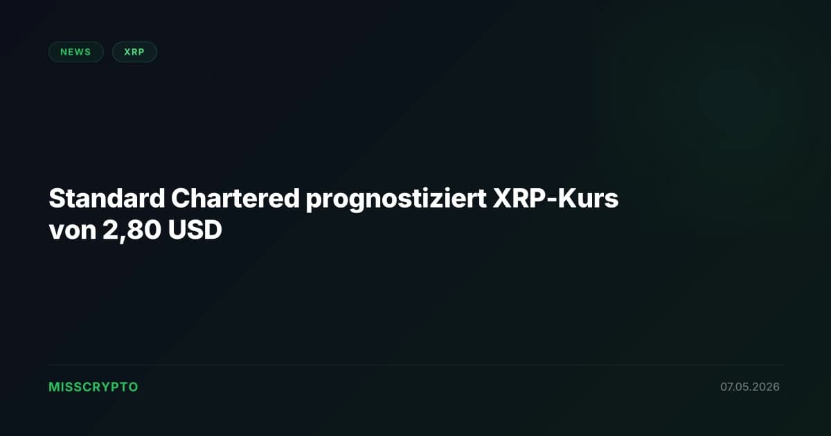 Standard Chartered prognostiziert XRP-Kurs von 2,80 USD