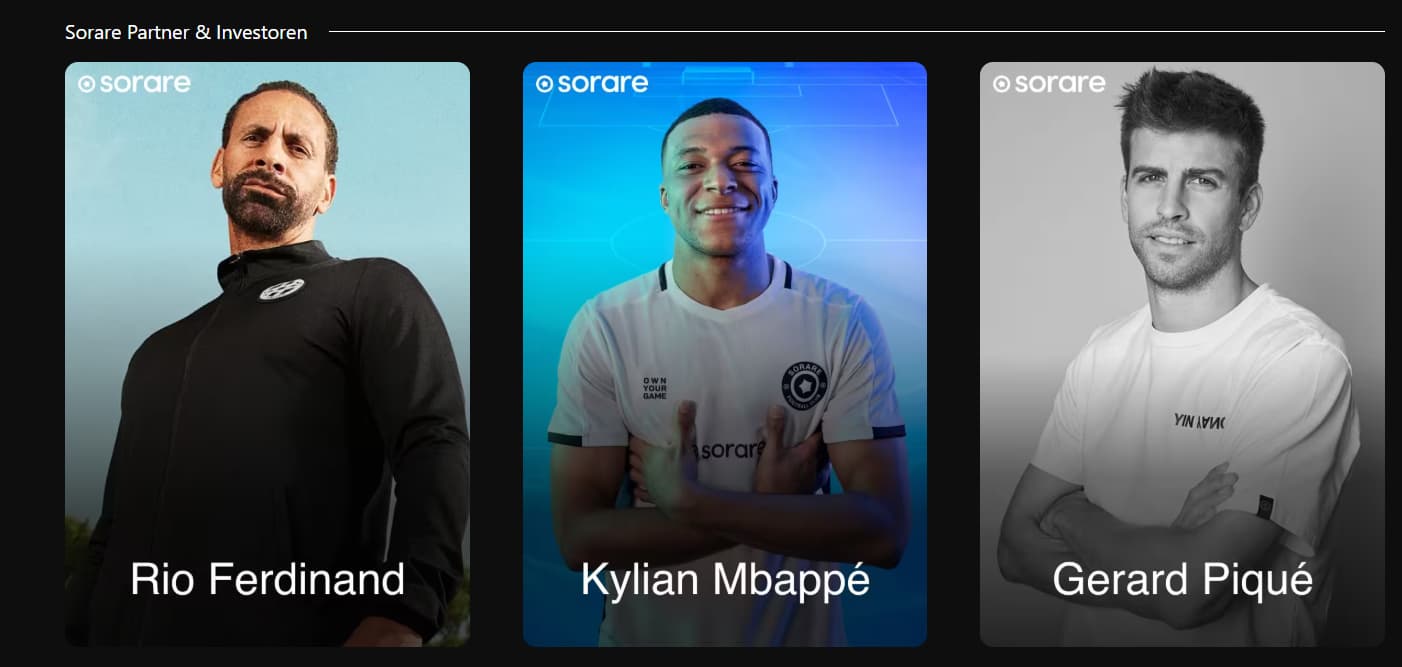 Sorare Investoren und Partner — SoftBank, Atomico, Antoine Griezmann, Serena Williams und mehr