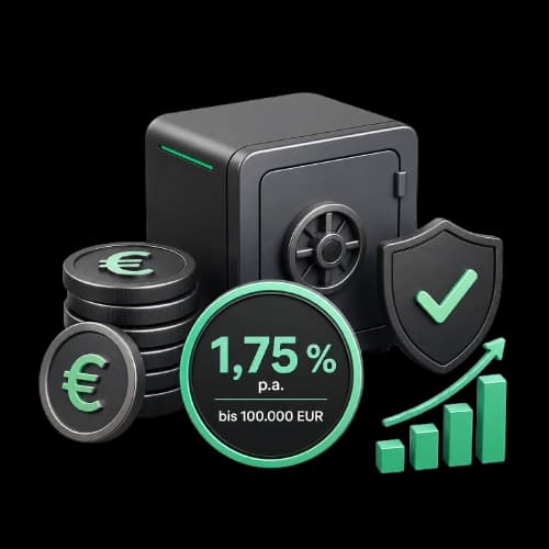 Smartbroker+ App — Zinskonto mit 1,75 % p.a.