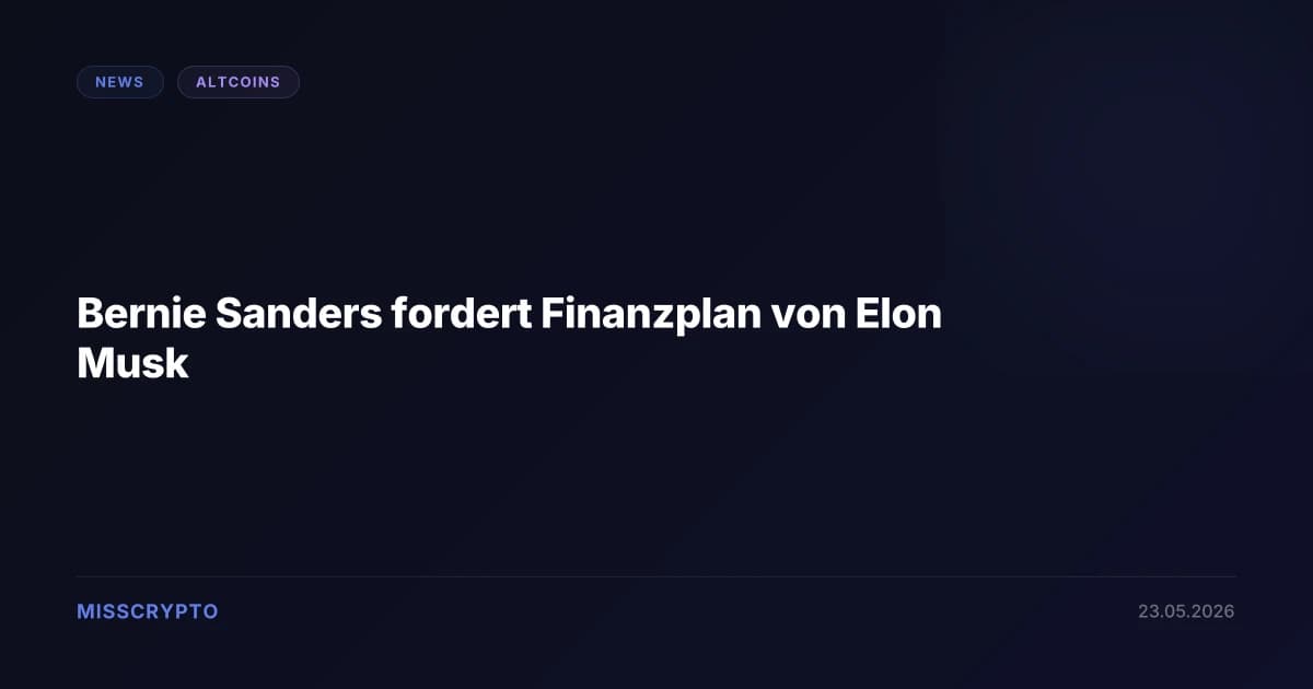 Bernie Sanders fordert Finanzplan von Elon Musk