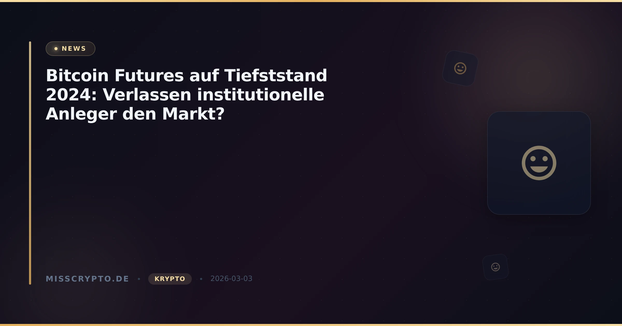 Bitcoin Futures auf Tiefststand 2024: Verlassen institutionelle Anleger den Markt?