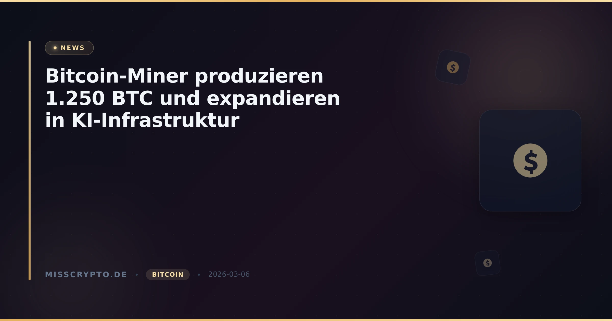 Bitcoin-Miner produzieren 1.250 BTC und expandieren in KI-Infrastruktur
