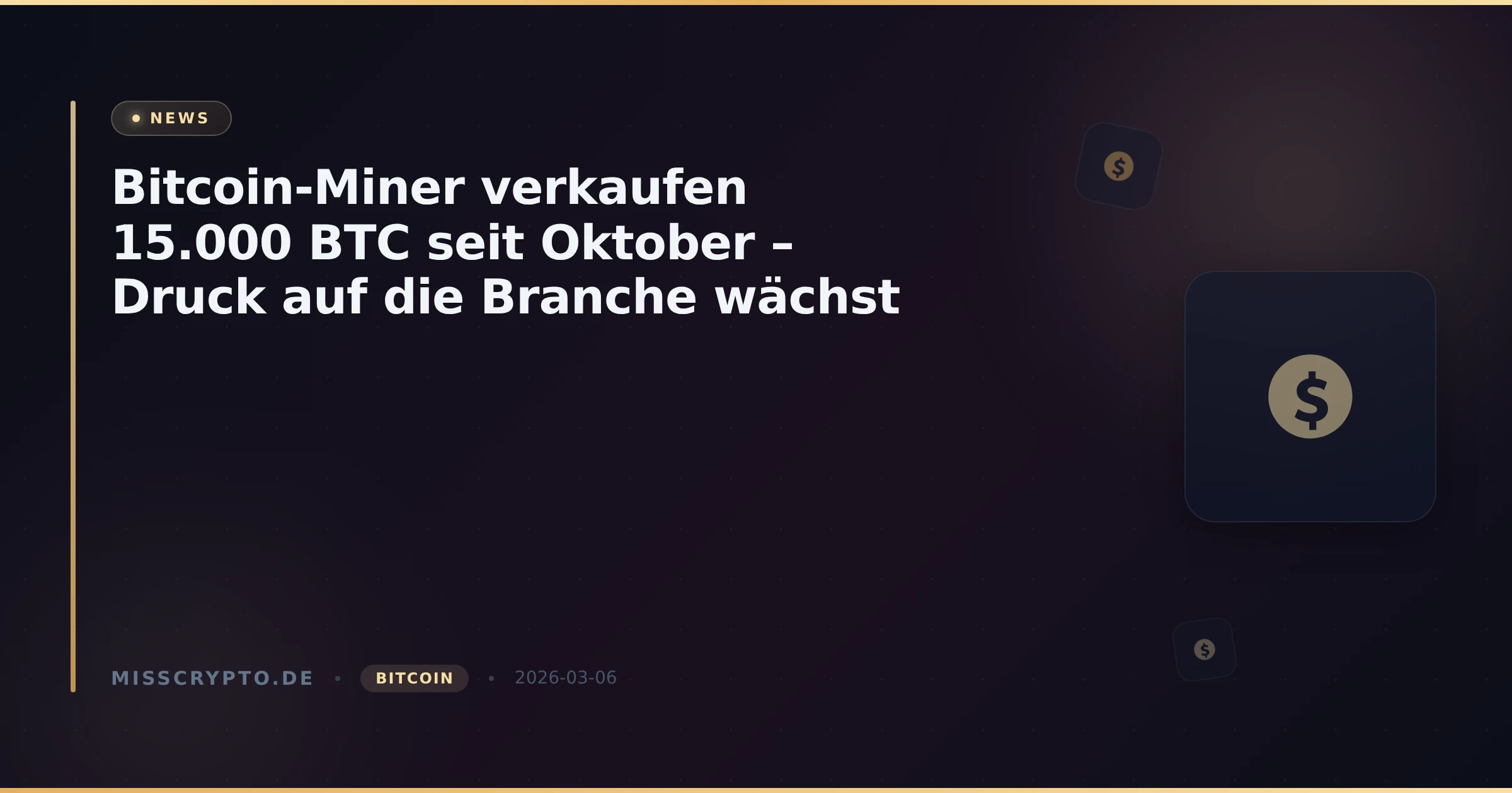Bitcoin-Miner verkaufen 15.000 BTC seit Oktober – Druck auf die Branche wächst