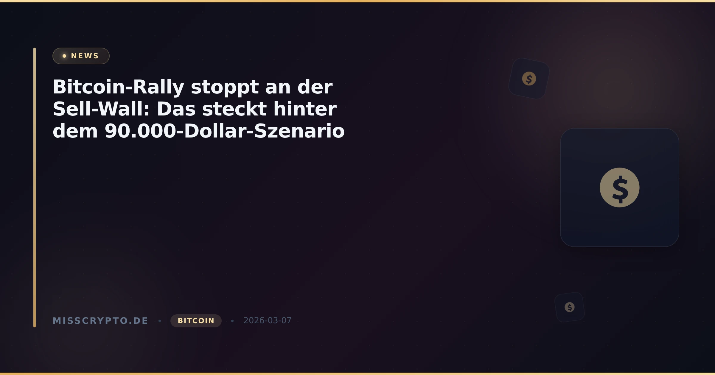 Bitcoin-Rally stoppt an der Sell-Wall: Das steckt hinter dem 90.000-Dollar-Szenario