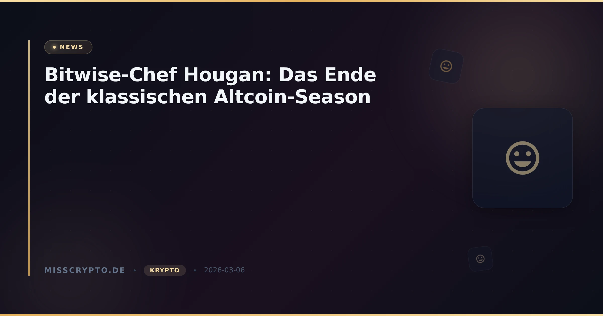 Bitwise-Chef Hougan: Das Ende der klassischen Altcoin-Season