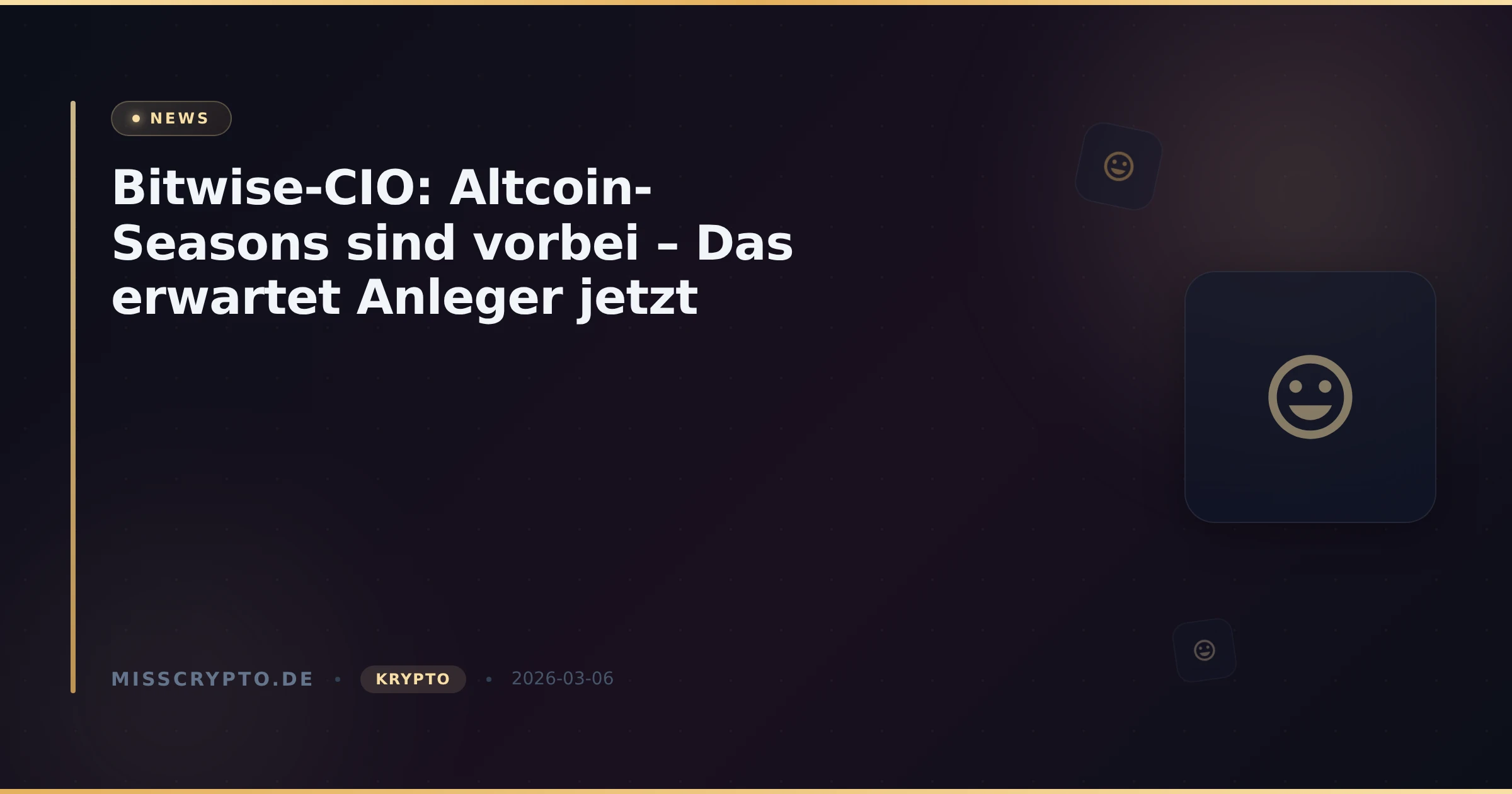 Bitwise-CIO: Altcoin-Seasons sind vorbei – Das erwartet Anleger jetzt