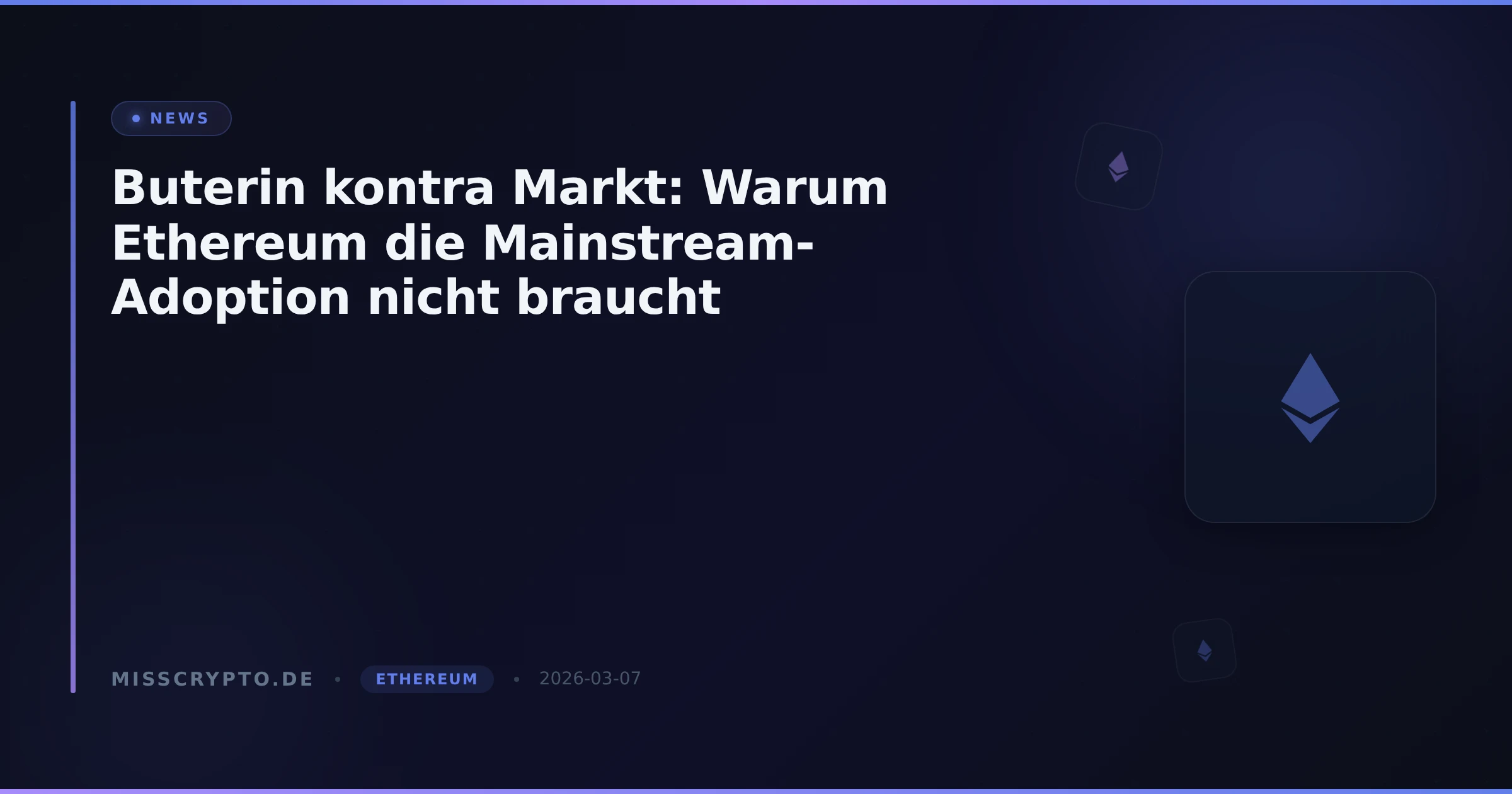 Buterin kontra Markt: Warum Ethereum die Mainstream-Adoption nicht braucht