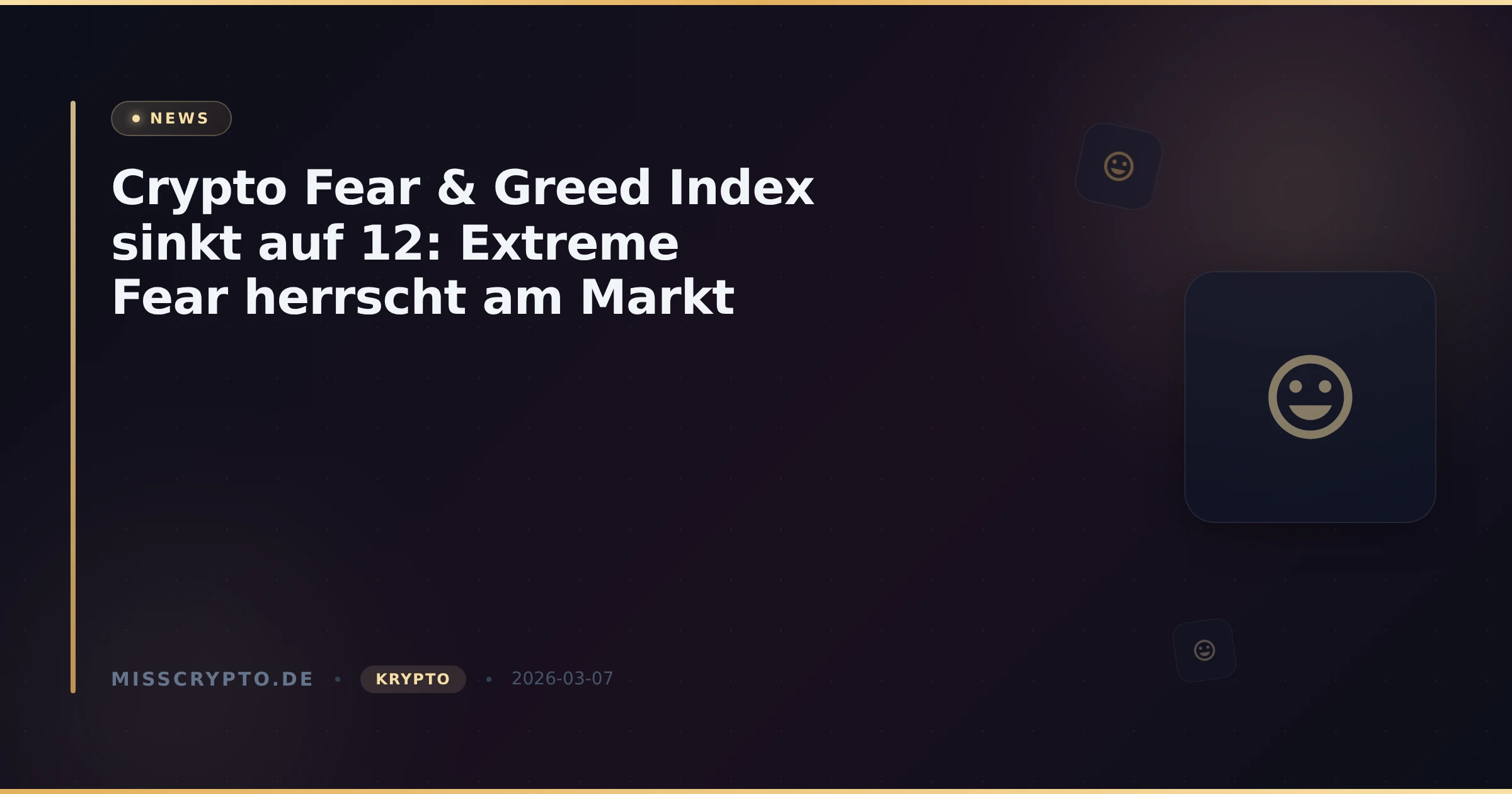 Crypto Fear & Greed Index sinkt auf 12: Extreme Fear herrscht am Markt