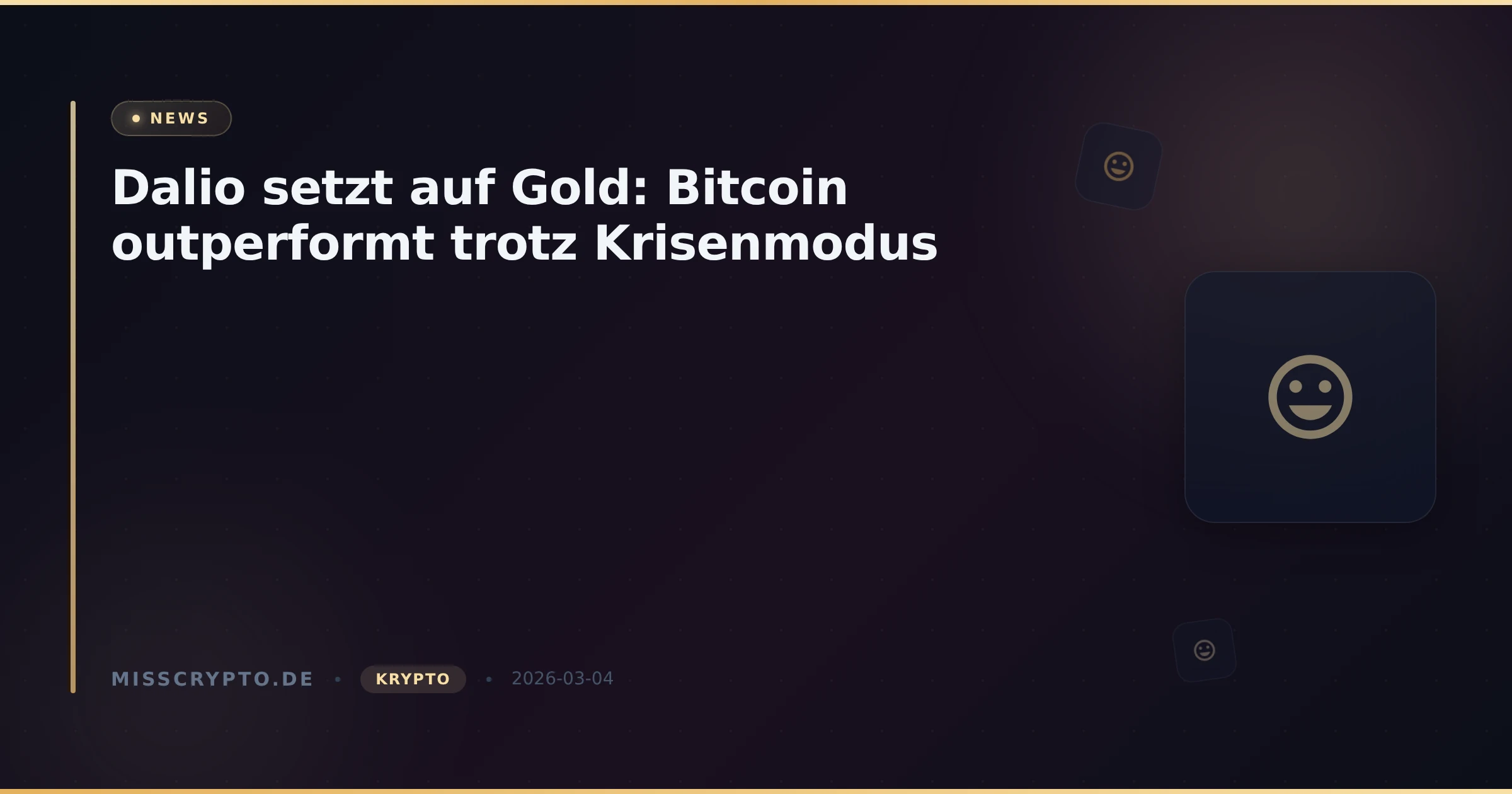 Dalio setzt auf Gold: Bitcoin outperformt trotz Krisenmodus