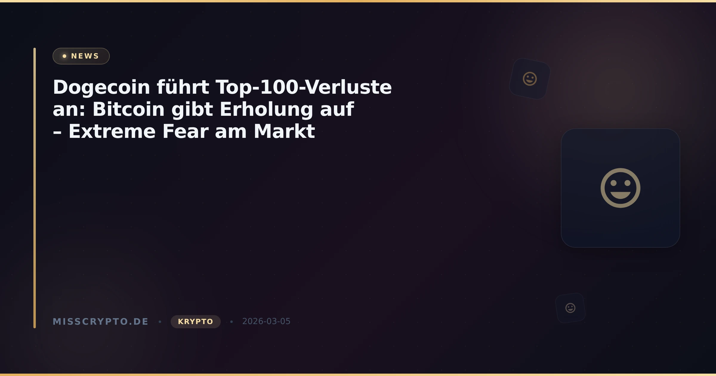 Dogecoin führt Top-100-Verluste an: Bitcoin gibt Erholung auf – Extreme Fear am Markt