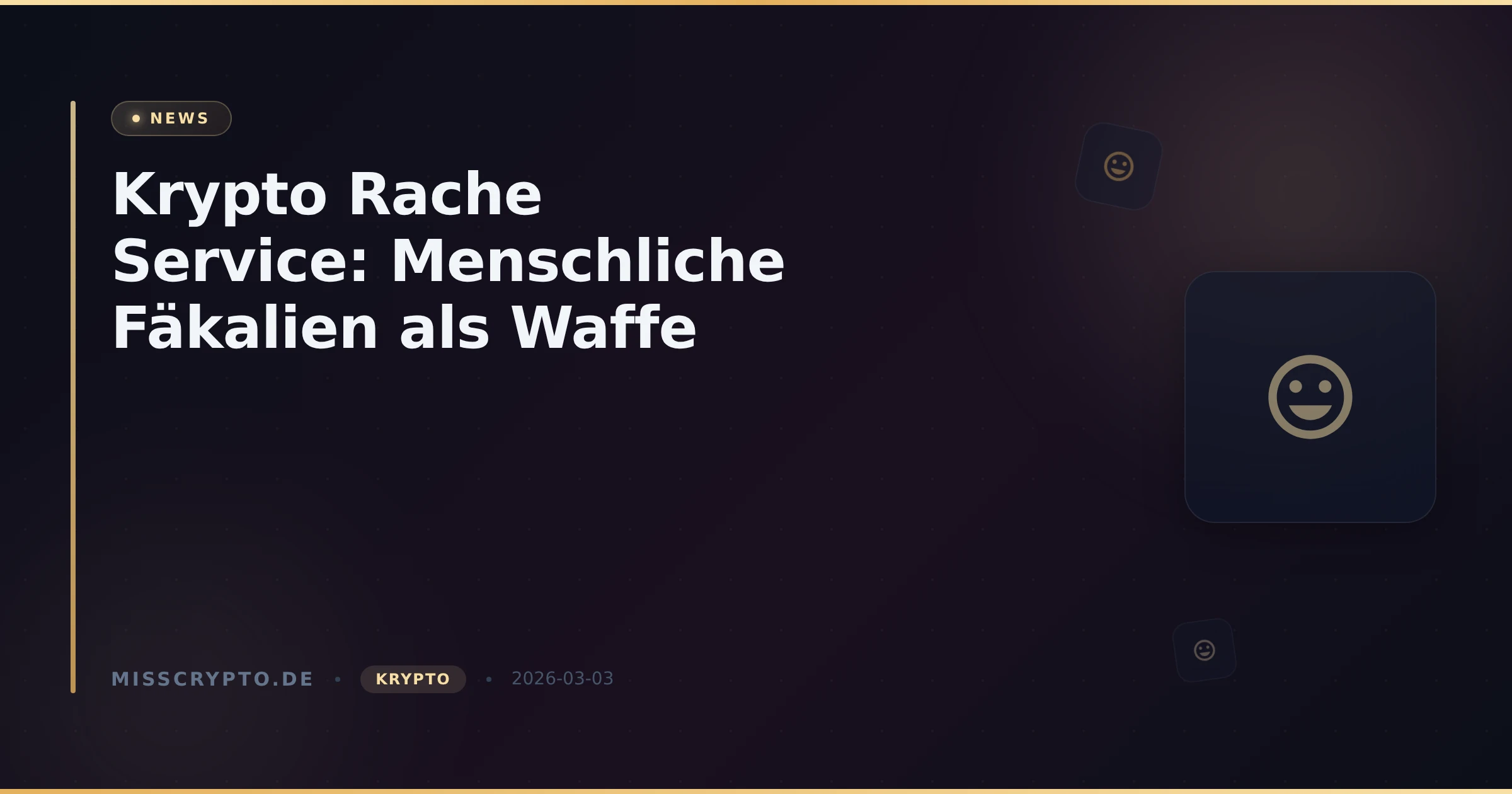 Krypto Rache Service: Menschliche Fäkalien als Waffe
