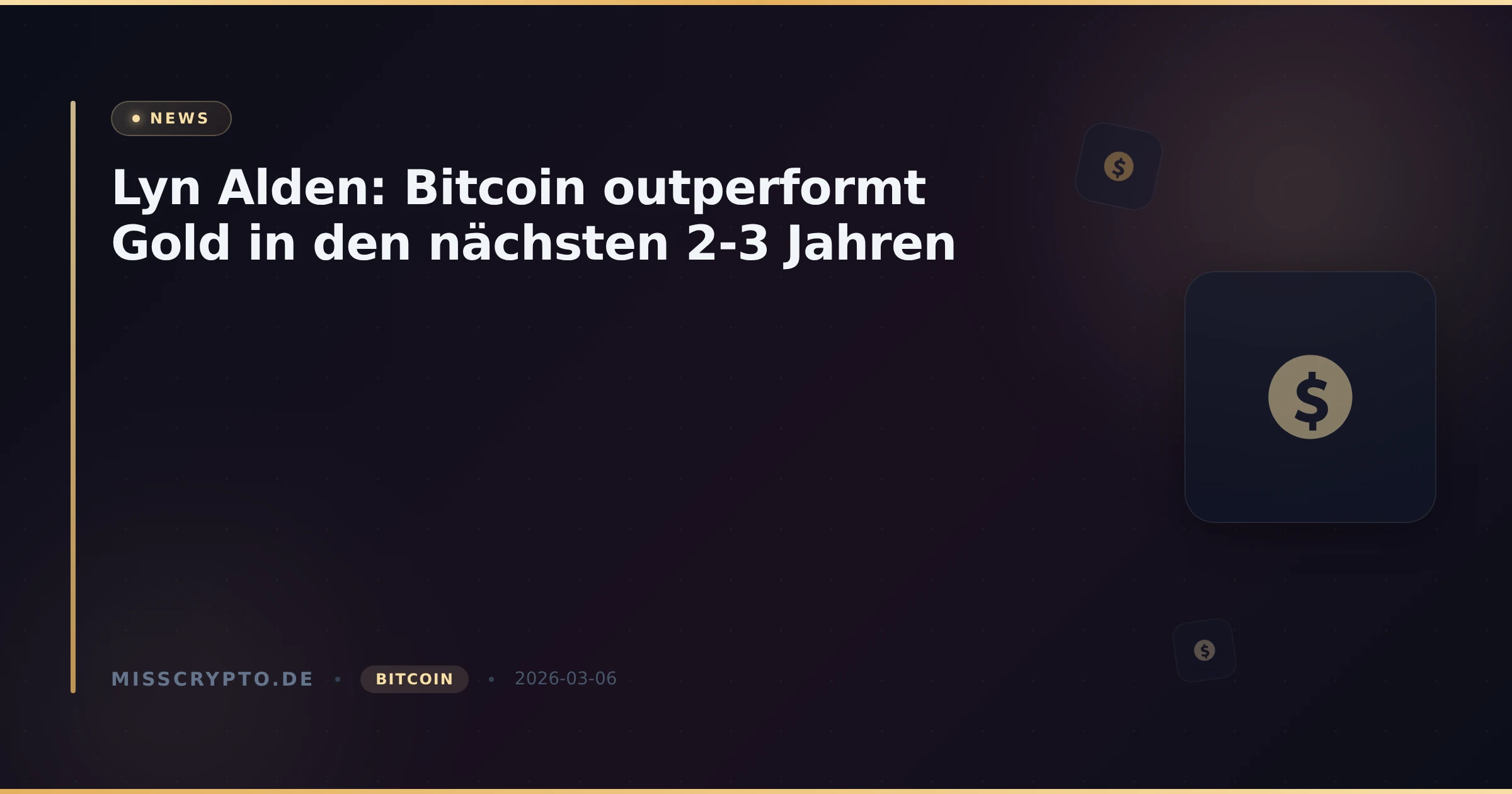Lyn Alden: Bitcoin outperformt Gold in den nächsten 2-3 Jahren