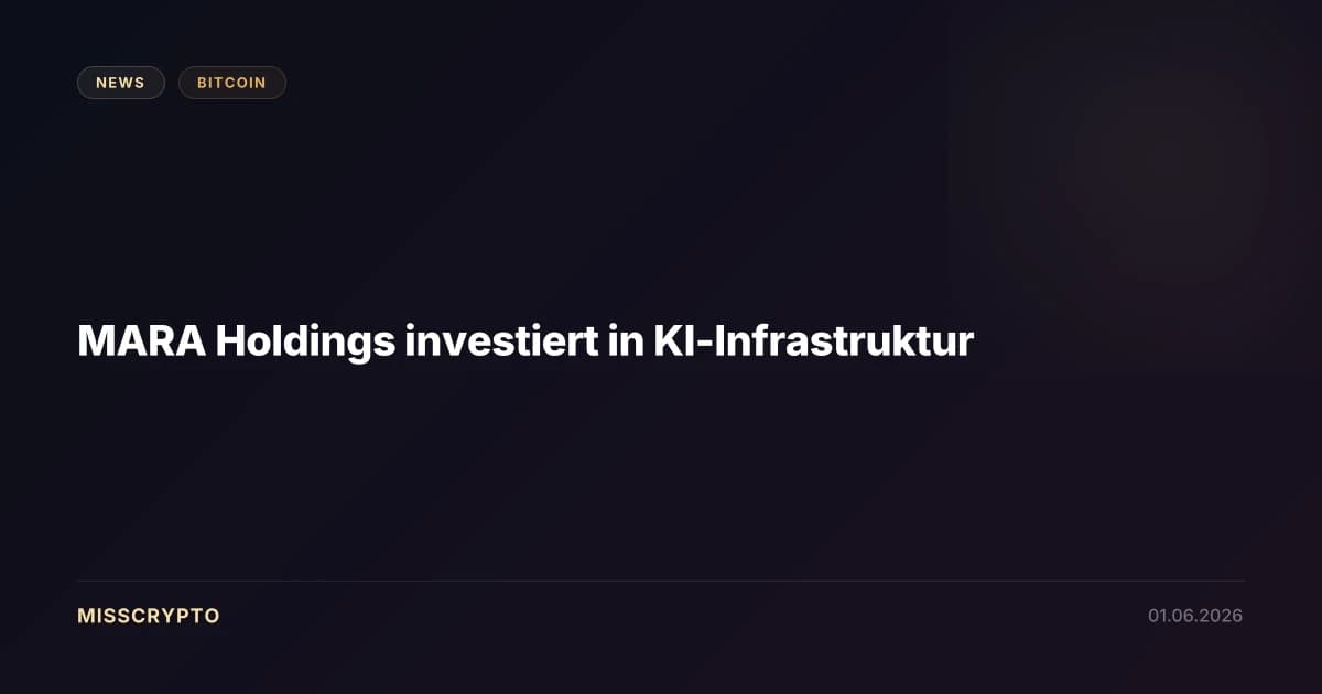 MARA Holdings investiert in KI-Infrastruktur