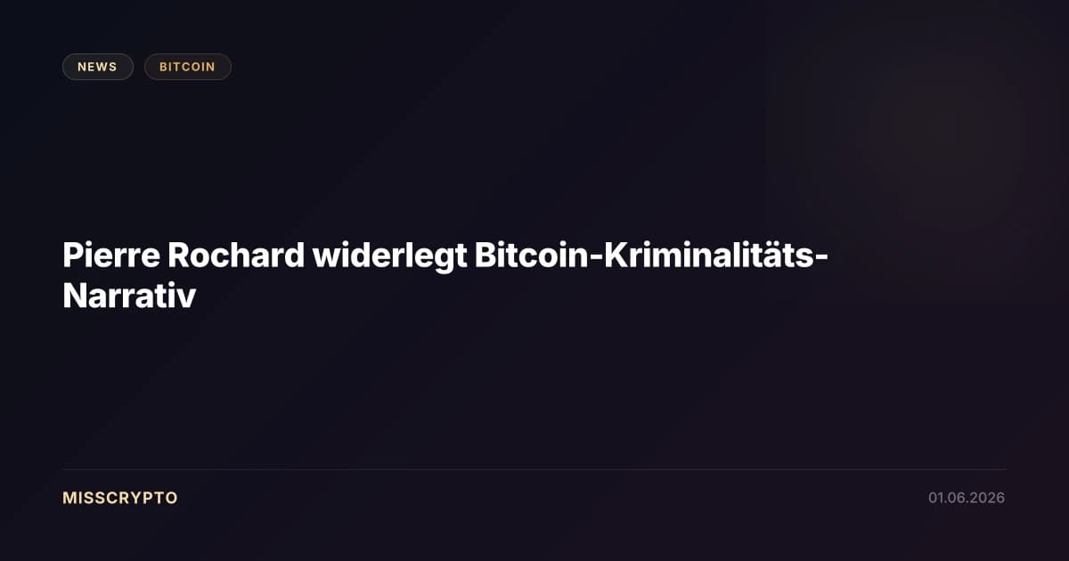 Pierre Rochard widerlegt Bitcoin-Kriminalitäts-Narrativ
