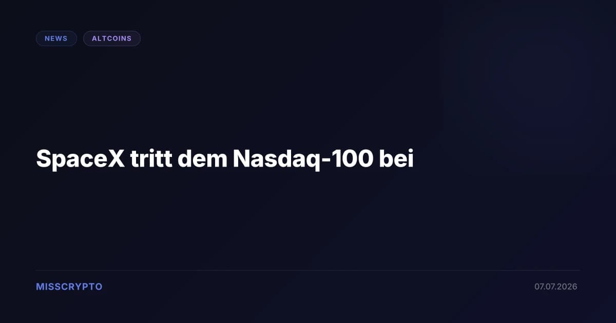 SpaceX tritt dem Nasdaq-100 bei