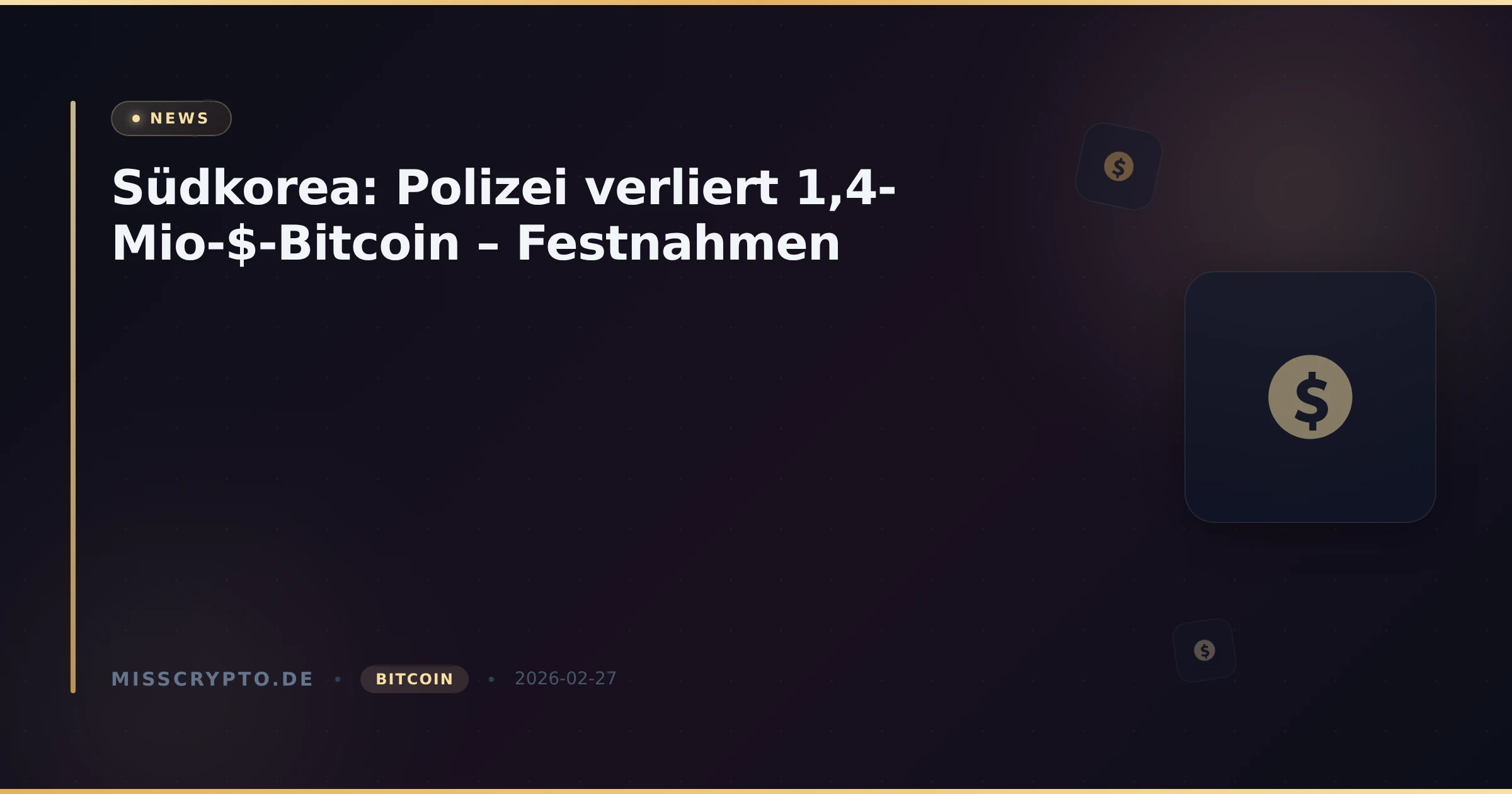 Südkorea: Polizei verliert 1,4-Mio-$-Bitcoin – Festnahmen