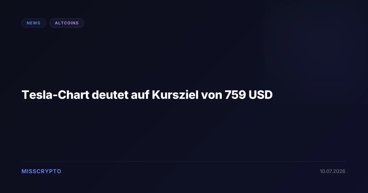 Tesla-Chart deutet auf Kursziel von 759 USD