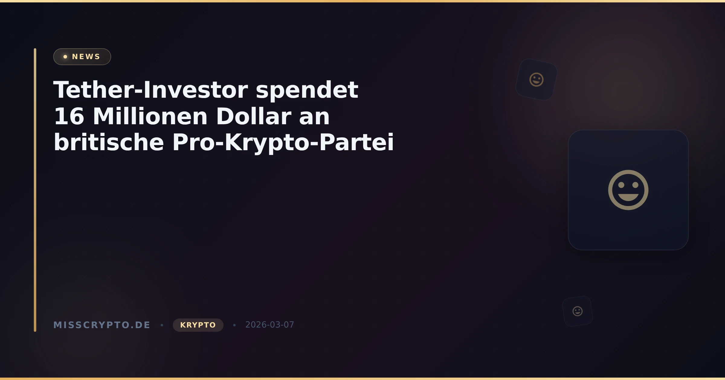 Tether-Investor spendet 16 Millionen Dollar an britische Pro-Krypto-Partei