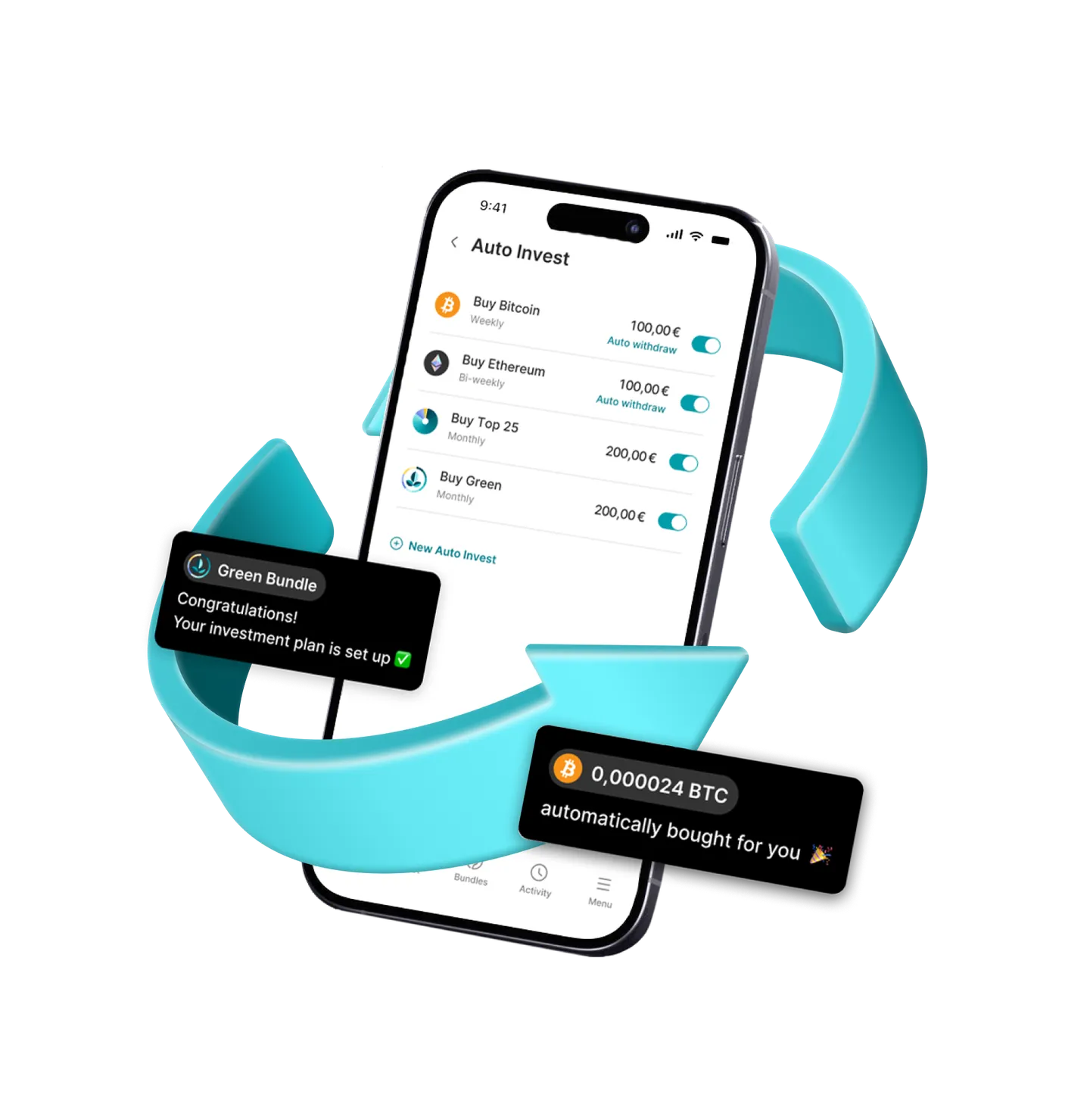 Finst Auto Invest — automatischer Krypto-Sparplan