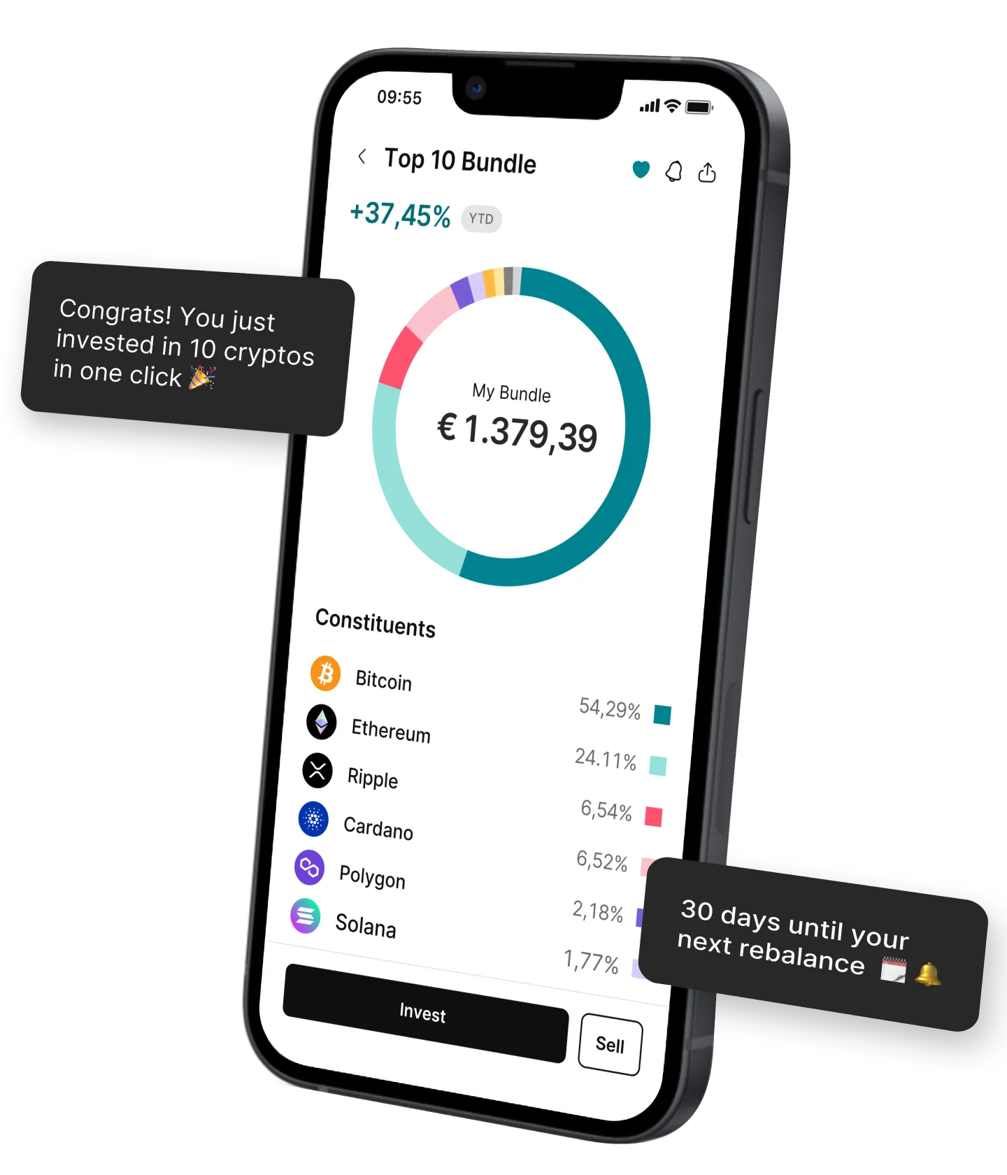 Finst Crypto Bundles — diversifiziert in Krypto investieren